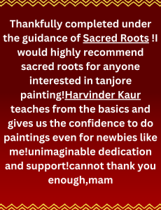 Rukmani Rajprasad, Chennai
Tanjore painting “Ganesha”
rukmani.rajprasad